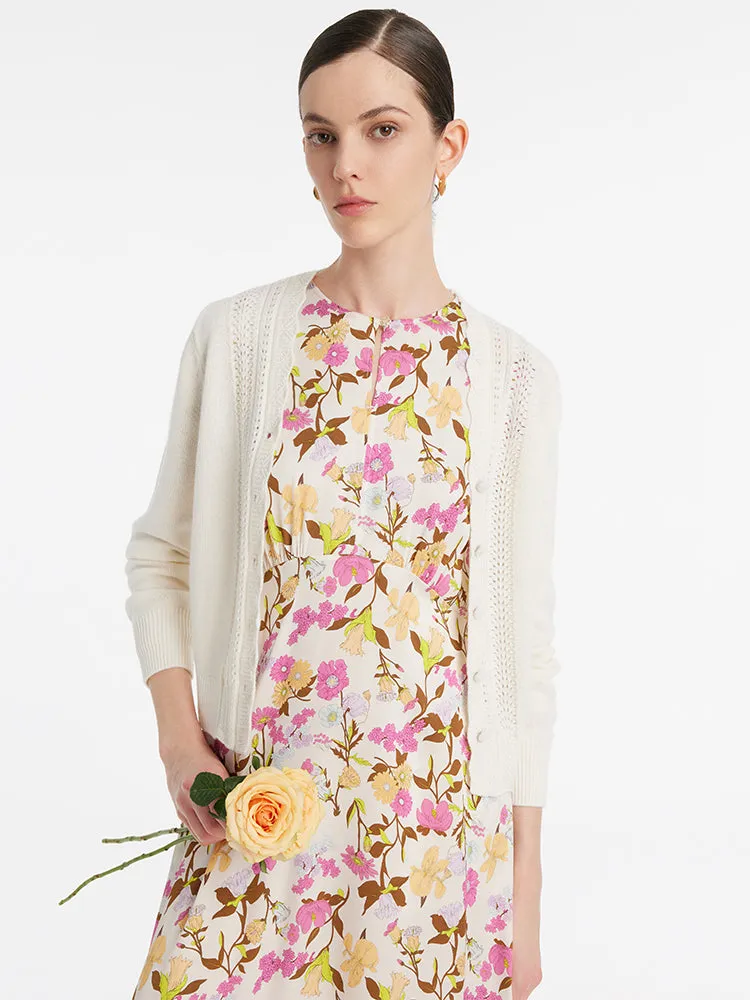 Pure Wool Wave Cut Knitted Women Cardigan sold by Goelia product image thumbnail 4