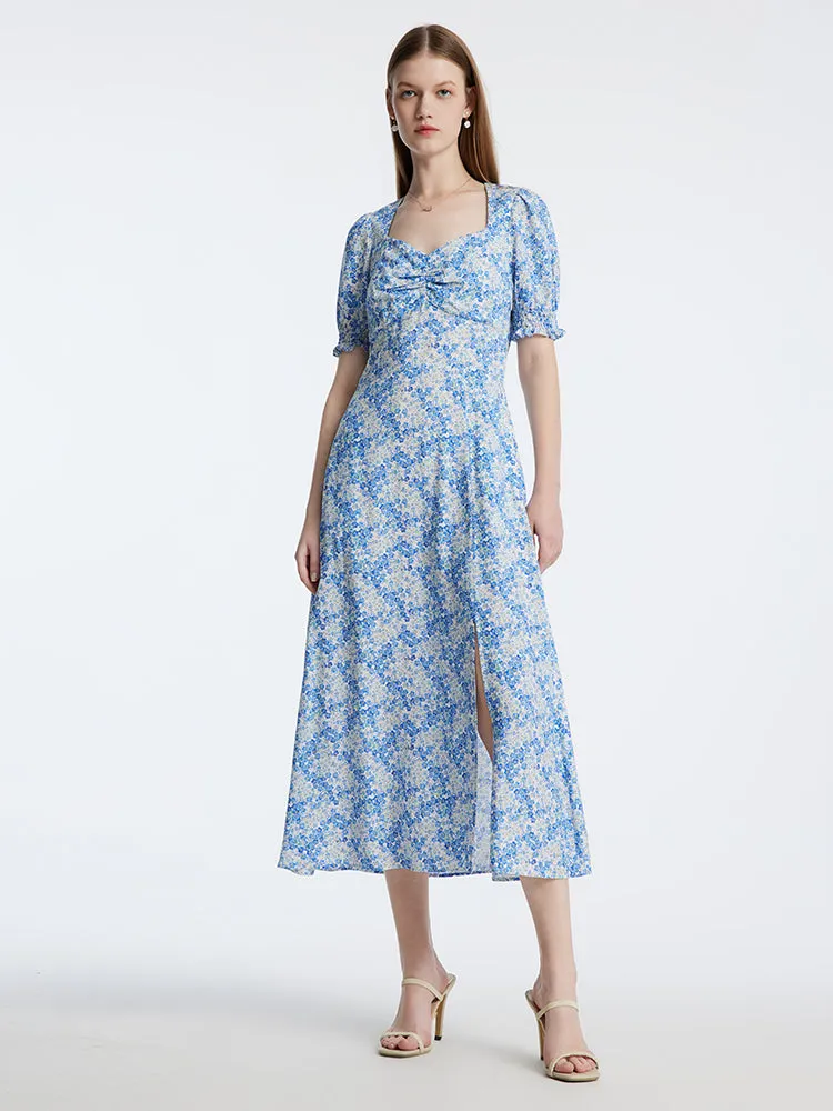 Floral Print Slit Ankle-Length Dress sold by Goelia product image thumbnail 5