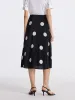 16 Momme Mulberry Silk Polka Dots Print A-Line Women Half Skirt sold by Goelia
