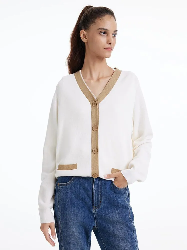 Single-Breasted Wool And Silk-Blend Women Cardigan sold by Goelia product image thumbnail 5