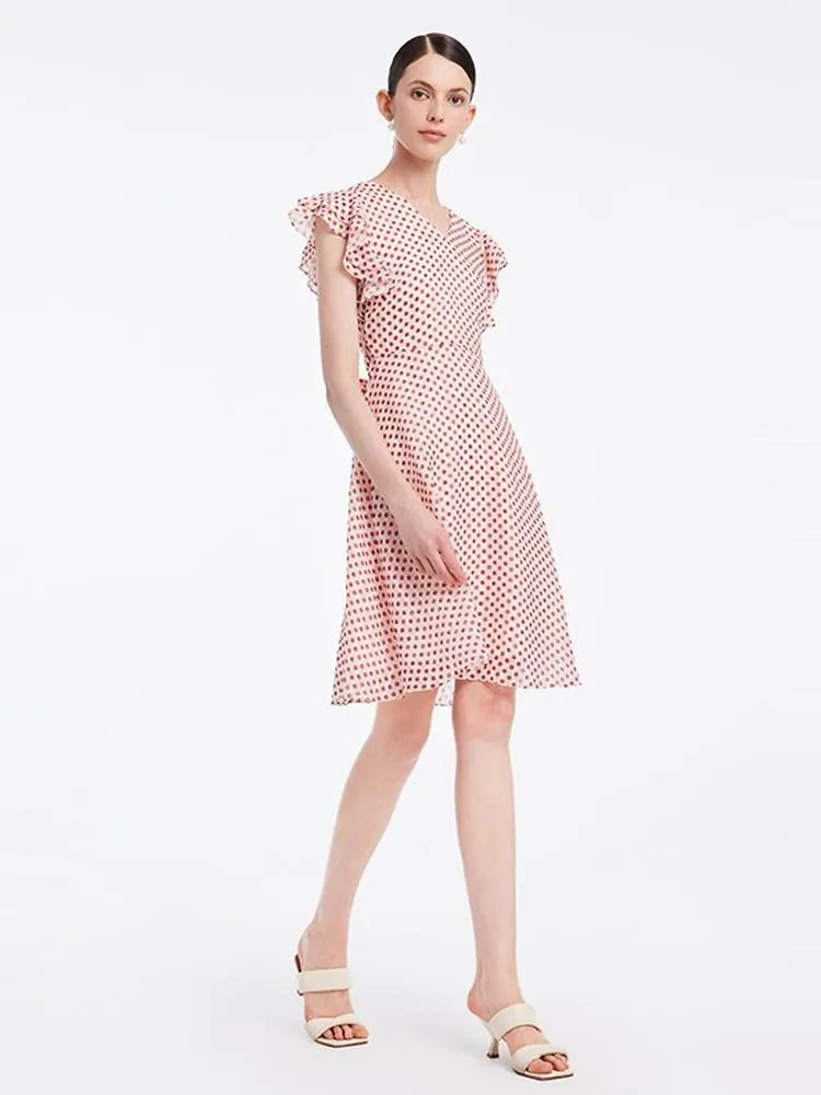 Polka Dots Ruffle Sleeve Mini Dress sold by Goelia product image thumbnail 2