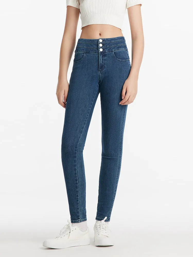 Denim Sheath High-Waisted Women Jeans sold by Goelia product image thumbnail 3