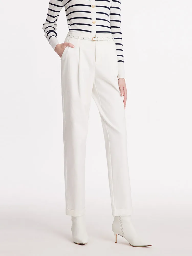 Ankle Length Oil-Resistant Tapered Women Jeans With Belt sold by Goelia product image thumbnail 3