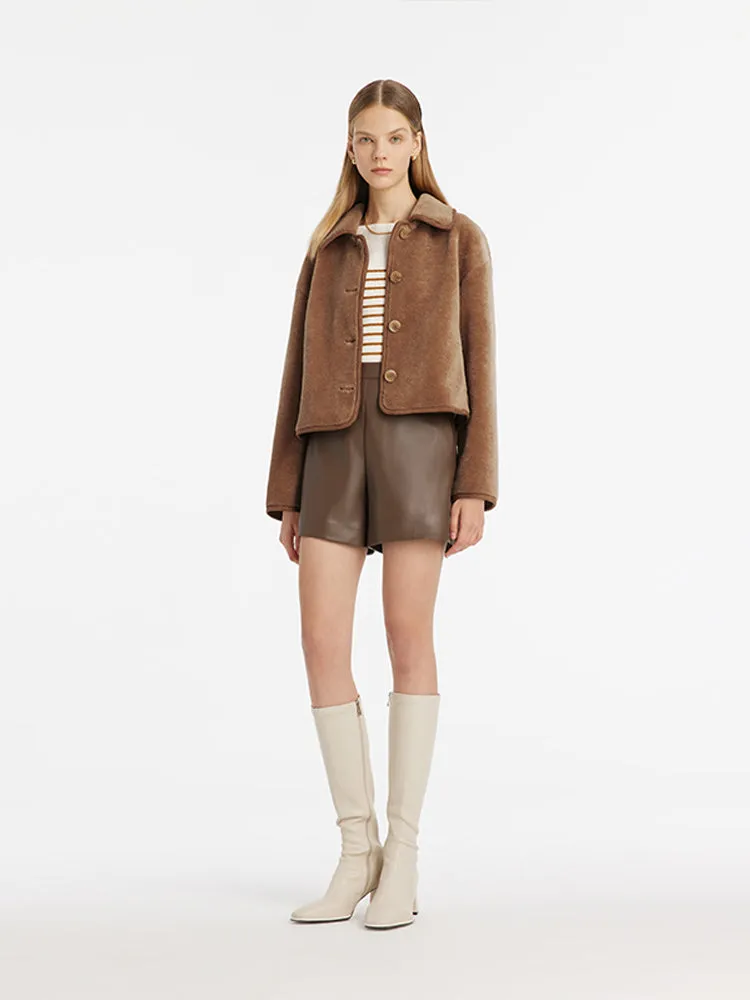 Pure Wool Velour Lapel Regular Women Coat sold by Goelia product image thumbnail 2