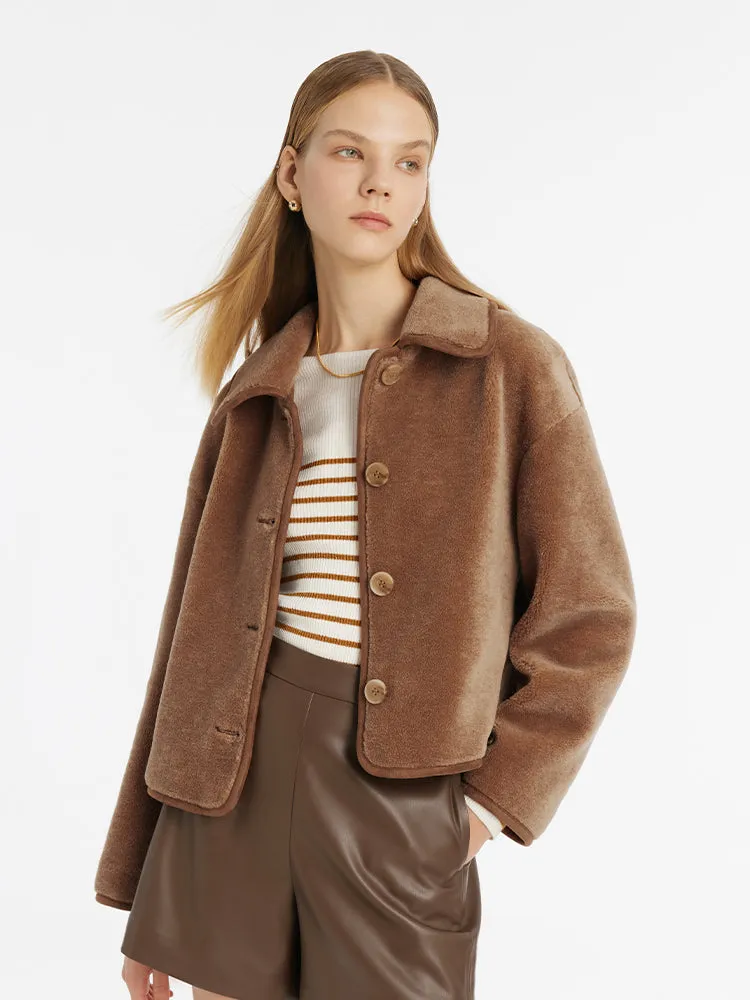 Pure Wool Velour Lapel Regular Women Coat sold by Goelia product image thumbnail 4