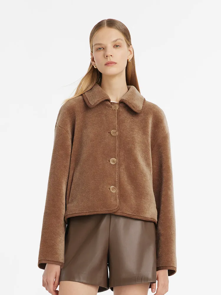 Pure Wool Velour Lapel Regular Women Coat sold by Goelia product image thumbnail 5