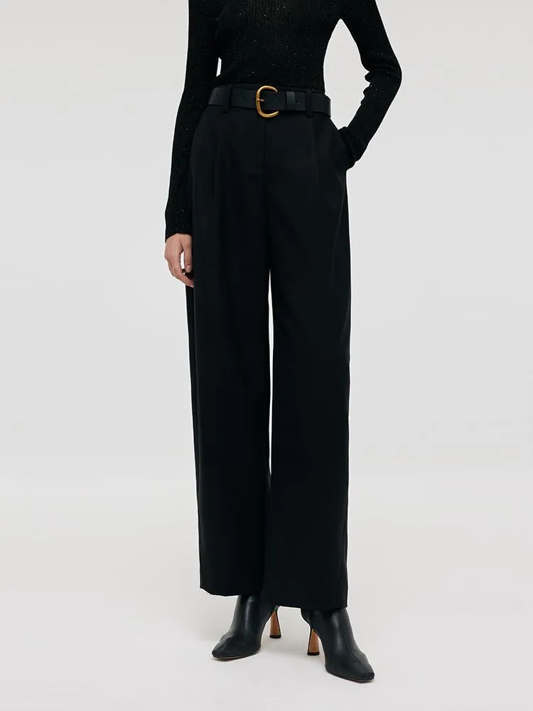 Wool Wide Leg Women Pants sold by Goelia