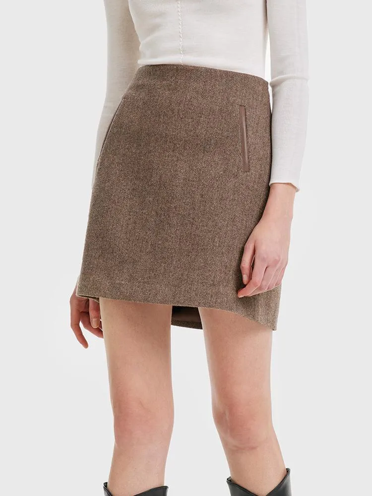 Washable Wool A-line Skirt sold by Goelia product image thumbnail 4