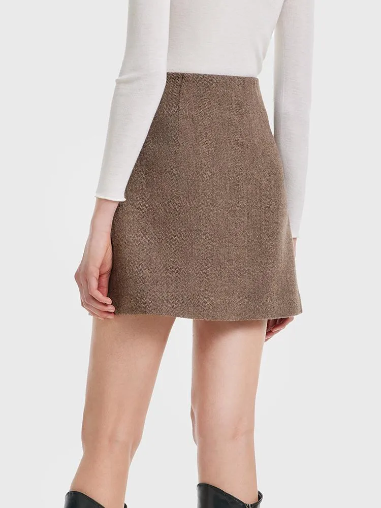 Washable Wool A-line Skirt sold by Goelia product image thumbnail 5