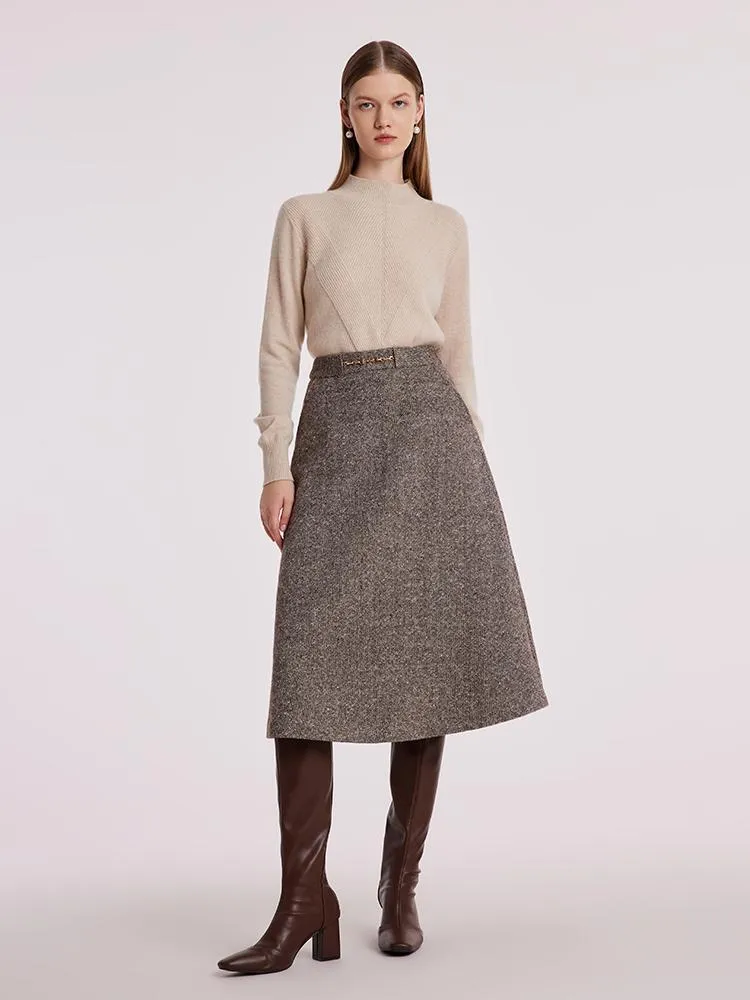 Waisted Washable Woolen Skirt sold by Goelia product image thumbnail 3