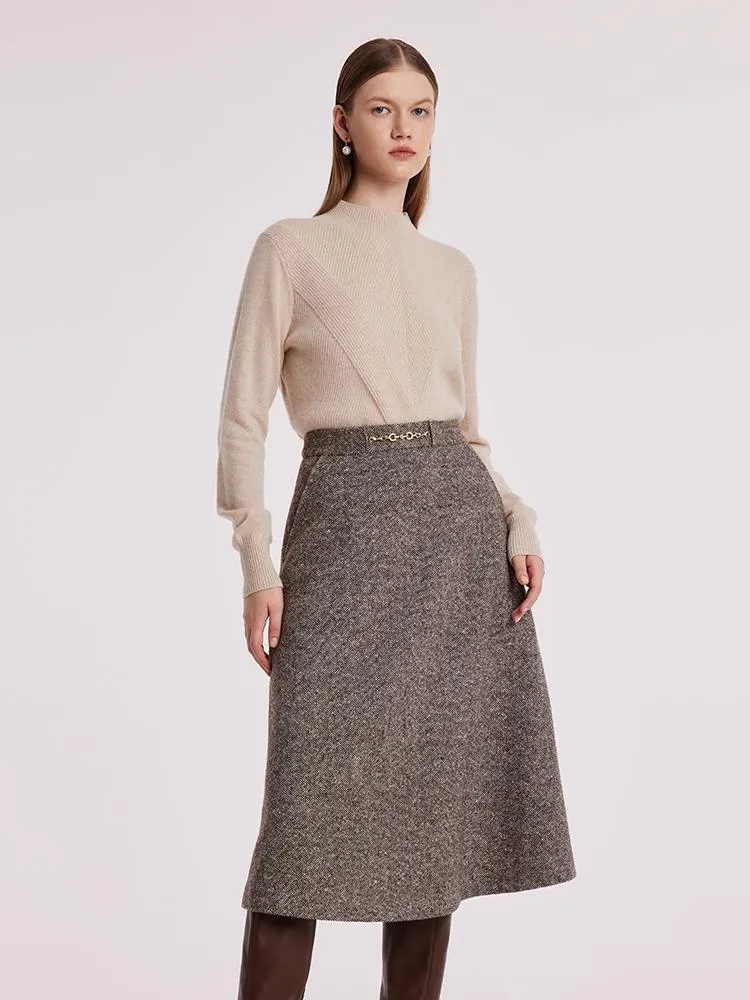 Waisted Washable Woolen Skirt sold by Goelia product image thumbnail 5