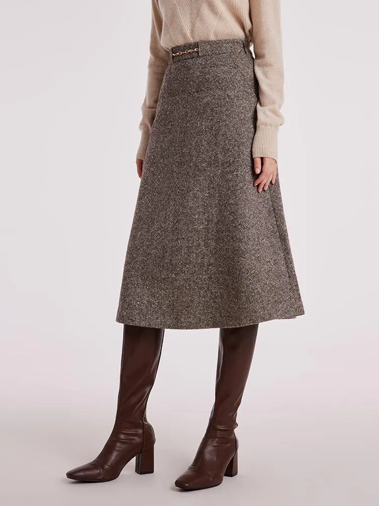 Waisted Washable Woolen Skirt sold by Goelia product image thumbnail 2