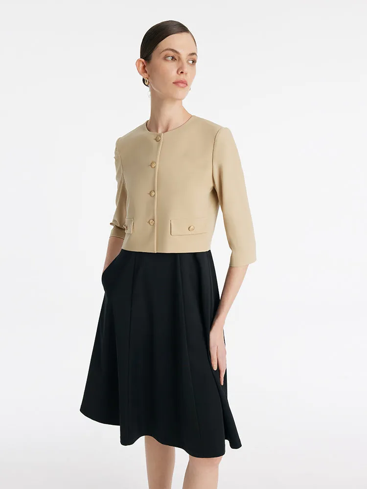 Single-Breasted Crop Jacket And Vest Dress Two-Piece Set sold by Goelia product image thumbnail 5