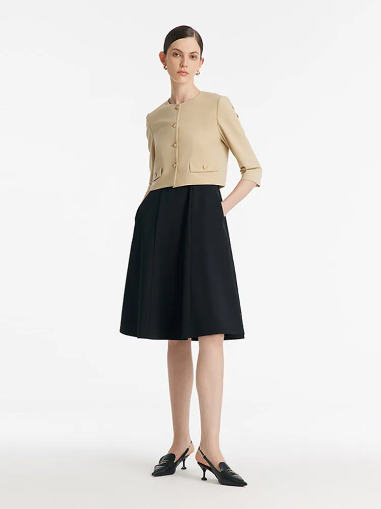 Single-Breasted Crop Jacket And Vest Dress Two-Piece Set sold by Goelia product image thumbnail 2