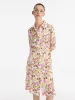 19 Momme Mulberry Silk Floral Print Women Midi Dress With Belt sold by Goelia