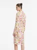 19 Momme Mulberry Silk Floral Print Women Midi Dress With Belt sold by Goelia