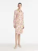 19 Momme Mulberry Silk Floral Print Women Midi Dress With Belt sold by Goelia