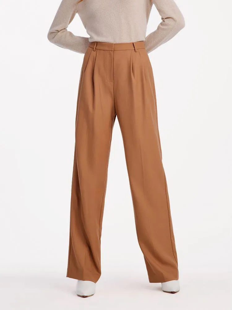 Worsted Wool Straight Full Length Pants sold by Goelia product image thumbnail 4
