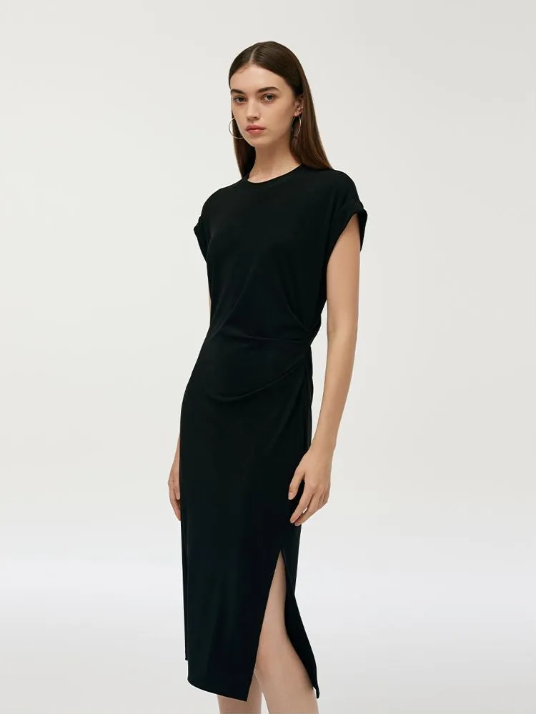 Acetate Side Slit Women Midi Dress sold by Goelia product image thumbnail 4