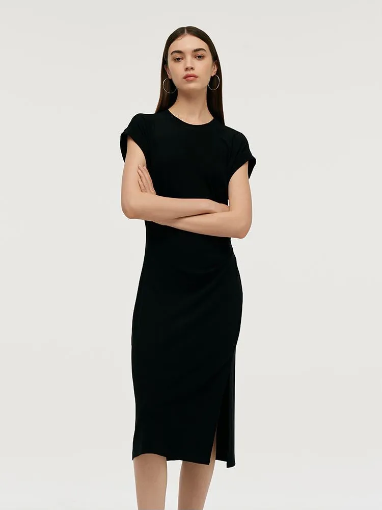 Acetate Side Slit Women Midi Dress sold by Goelia product image thumbnail 5