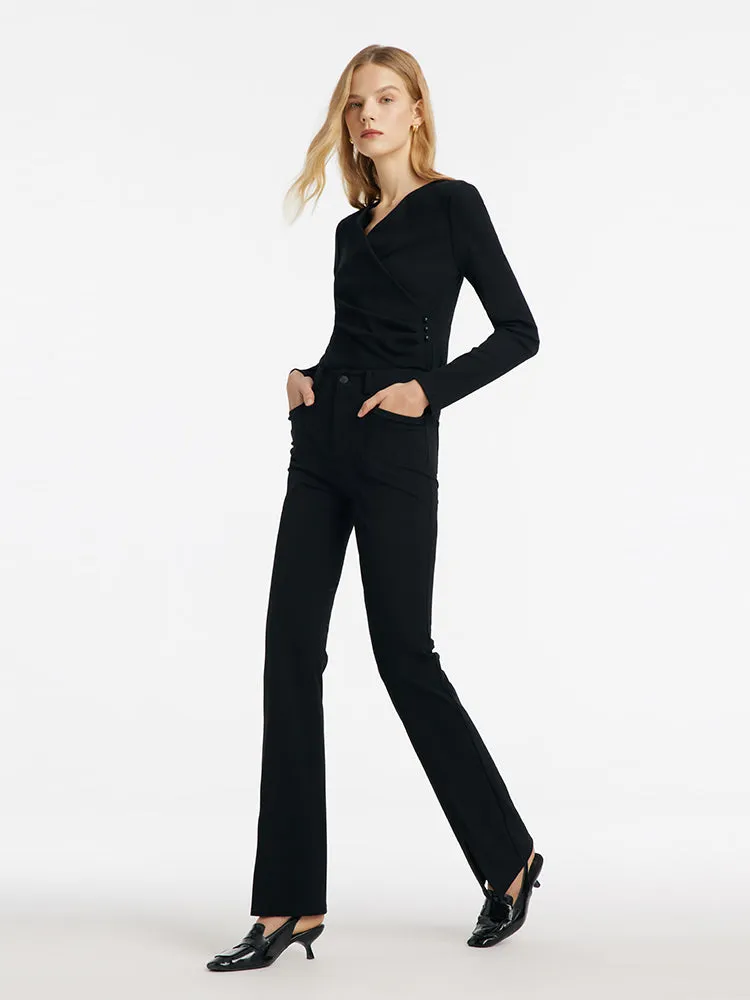 Stretchy High-Waisted Slit Women Pants sold by Goelia product image thumbnail 2
