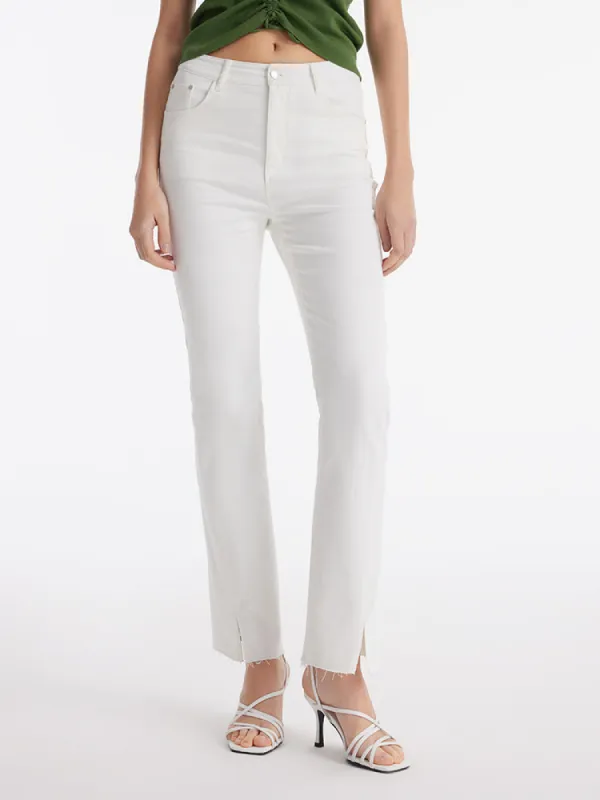 Ankle Length Slit Flared Women Jeans sold by Goelia