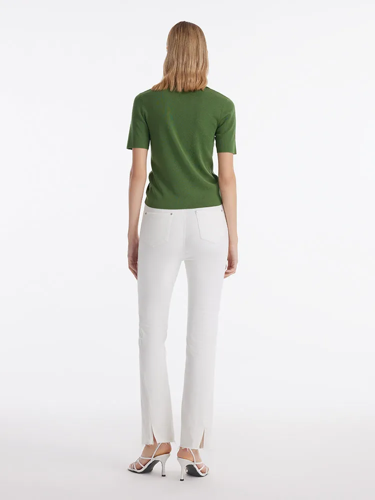 Ankle Length Slit Flared Women Jeans sold by Goelia product image thumbnail 5