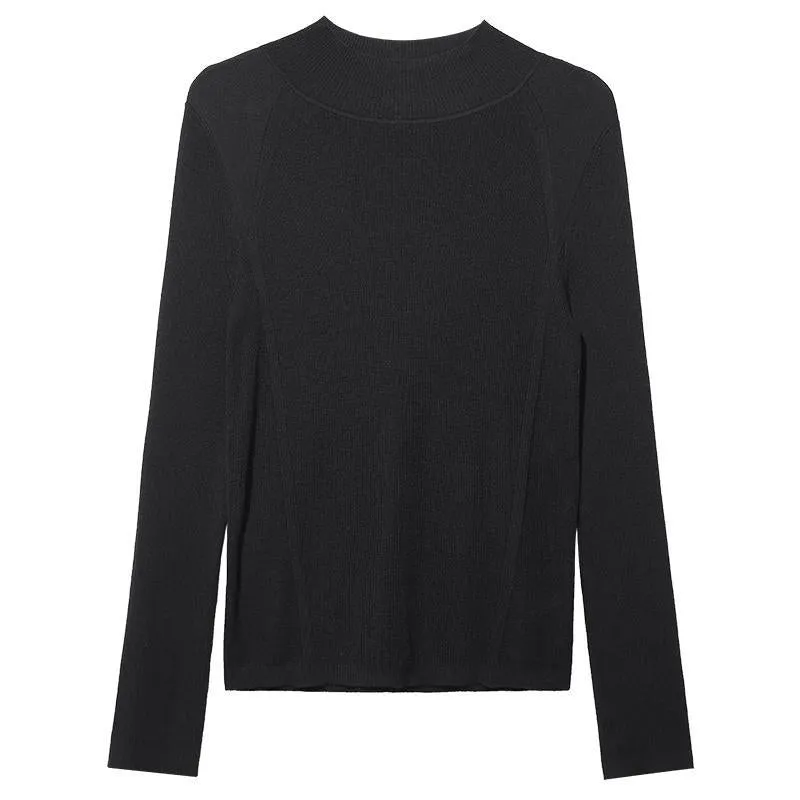 Pure Wool Mock Neck Sheath Sweater sold by Goelia product image thumbnail 5