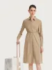 Machine Washable Silk And Woolen Women Shirt Dress sold by Goelia