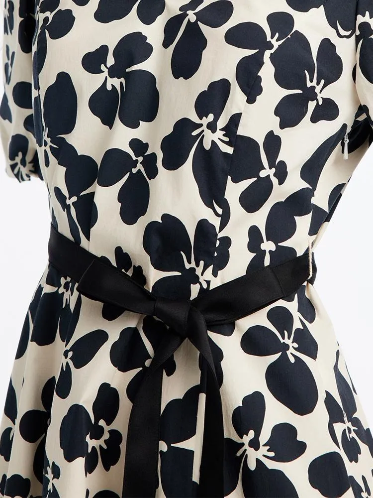Floral Lantern Sleeve A-Line Mini Dress sold by Goelia product image thumbnail 5