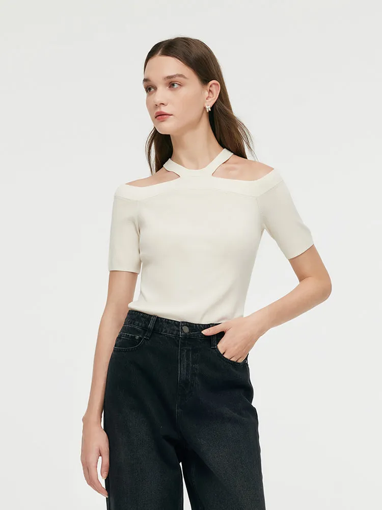 Off-shoulder Women Knit Top sold by Goelia product image thumbnail 2