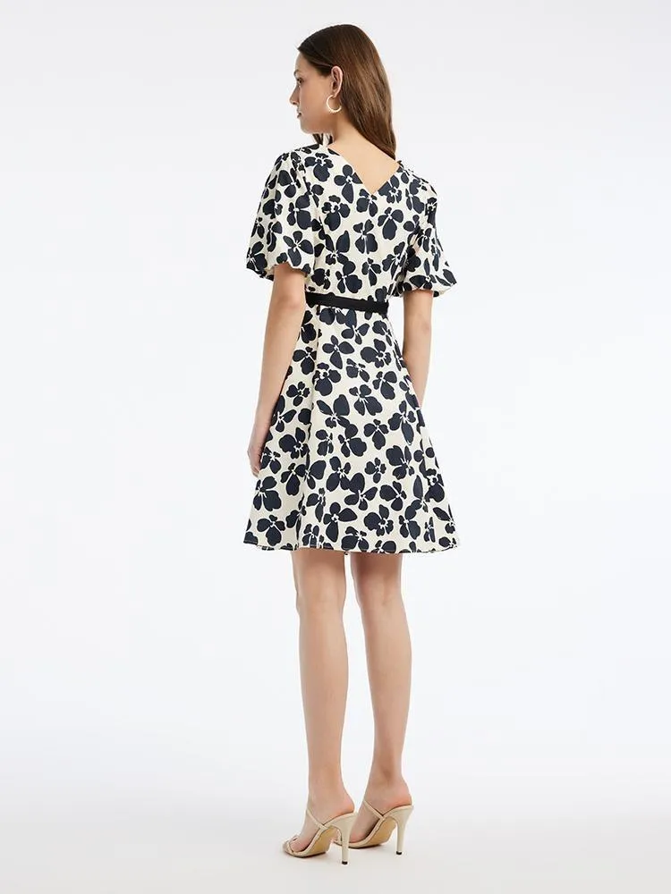 Floral Lantern Sleeve A-Line Mini Dress sold by Goelia product image thumbnail 4