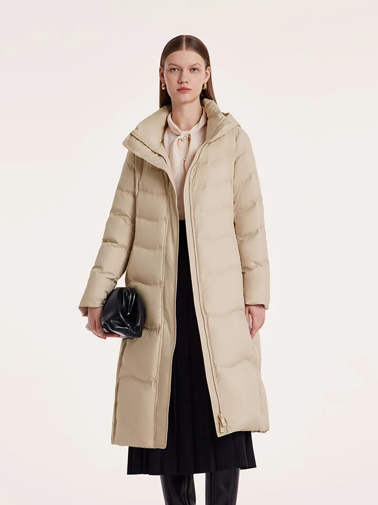 Hooded Long Goose Down Garment sold by Goelia