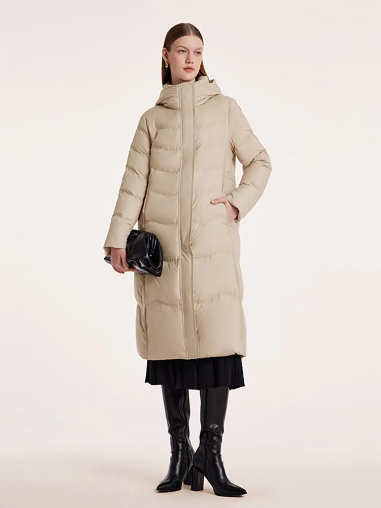 Hooded Long Goose Down Garment sold by Goelia product image thumbnail 2