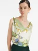 Iris Printed 90 Square Pure 14 Momme Mulberry Silk Scarf sold by Goelia