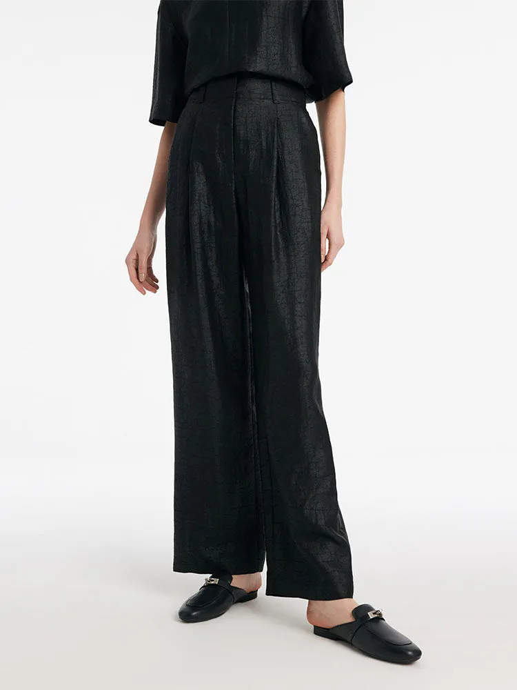 18 Momme Xiang Yun Silk Straight Women Pants sold by Goelia