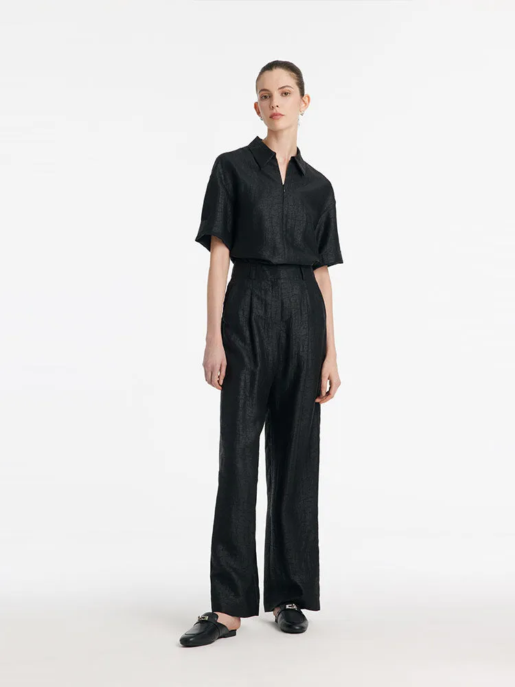 18 Momme Xiang Yun Silk Straight Women Pants sold by Goelia product image thumbnail 2