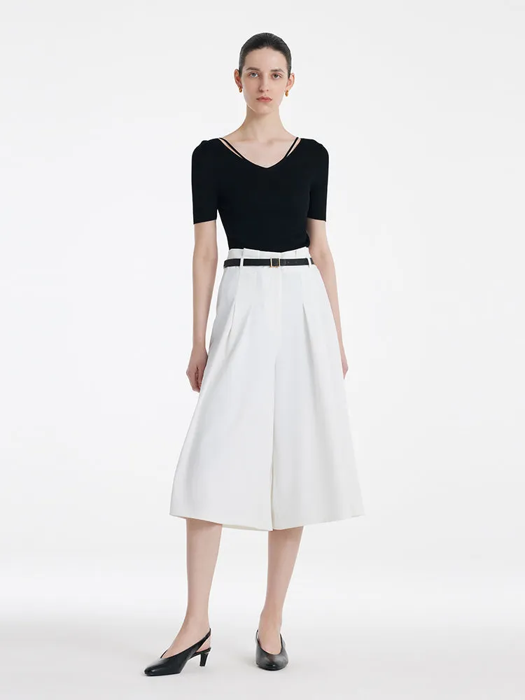 Tencel-Silk Blend Cut-out Neck Women Knitted Top sold by Goelia product image thumbnail 4