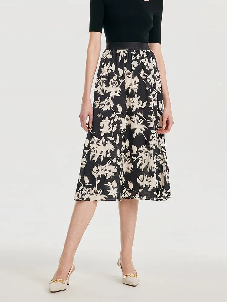 19 Momme Stretch Silk Floral Skirt sold by Goelia product image thumbnail 5