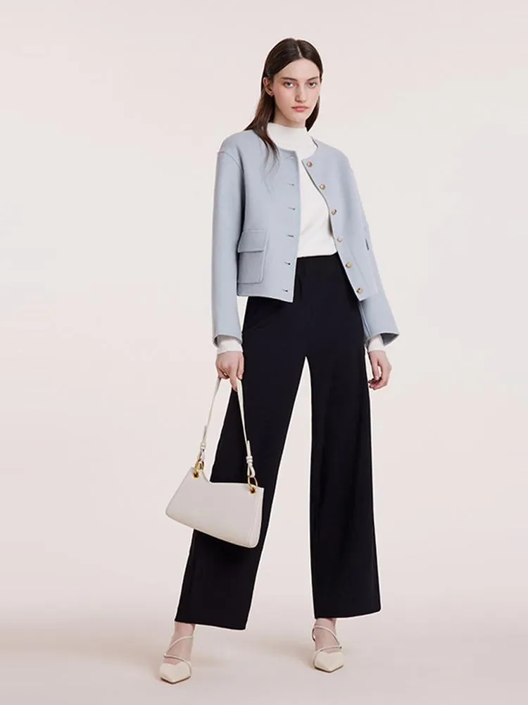 Pure Double-Faced Wool Crop Women Jacket With Patch Pockets sold by Goelia product image thumbnail 2