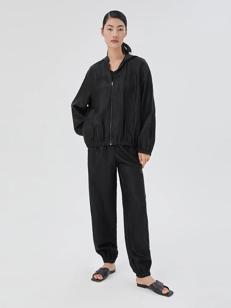 18 Momme Xiang Yun Silk Zippered Women Jacket sold by Goelia product image thumbnail 2