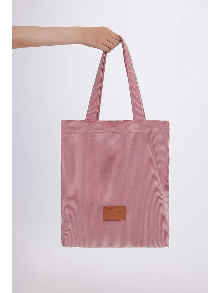 Pink Corduroy Tote Bag sold by Goelia product image thumbnail 3