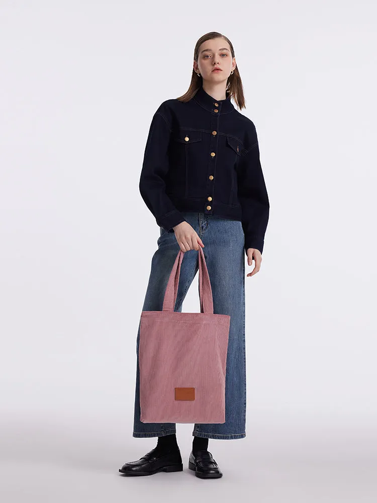 Pink Corduroy Tote Bag sold by Goelia product image thumbnail 2