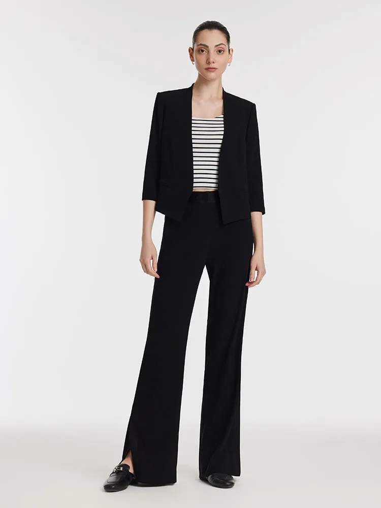 Acetate Stretchy Slit Micro-Flared Women Pants sold by Goelia product image thumbnail 4
