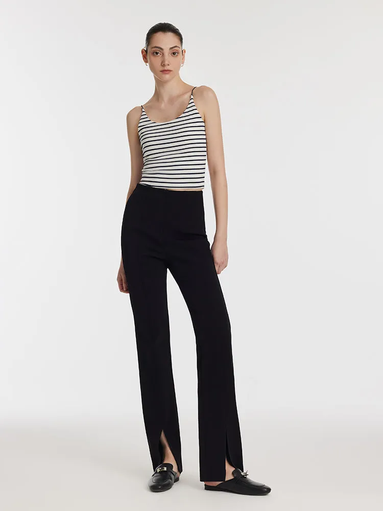 Acetate Stretchy Slit Micro-Flared Women Pants sold by Goelia product image thumbnail 3