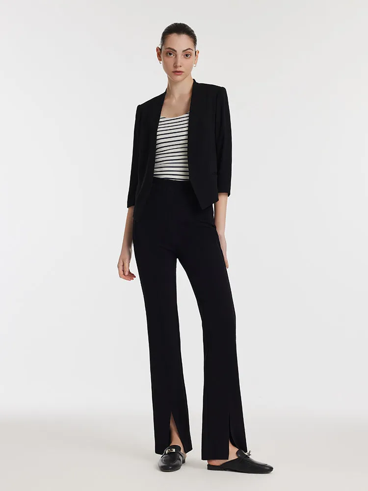 Acetate Stretchy Slit Micro-Flared Women Pants sold by Goelia product image thumbnail 5
