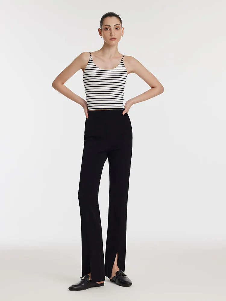 Acetate Stretchy Slit Micro-Flared Women Pants sold by Goelia product image thumbnail 2