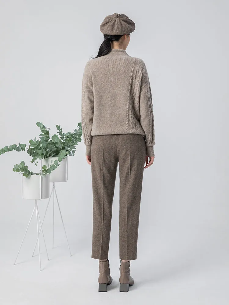 Washable Wool Tapered Mid-Calf Pants sold by Goelia product image thumbnail 2