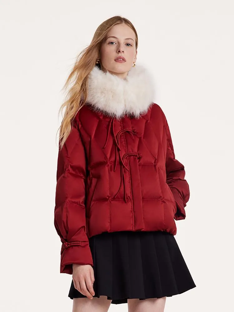 Short Cheongsam Button Goose Down Garment sold by Goelia