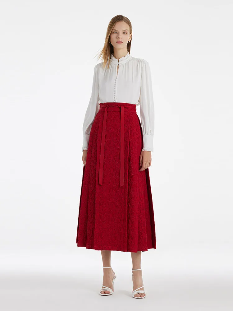 Rose Jacquard Women Mamianqun With Bottomed Skirt sold by Goelia product image thumbnail 2